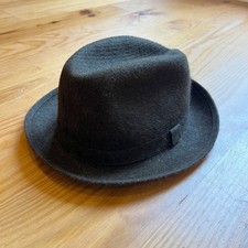 Borsalino Hat Mens 56 US 6 7/8 Brown Felt Fedora Lined Alessandria Made in Italy