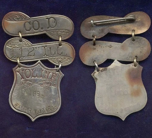 Ladder Badge (medal), Co. D, 112th Illinois Regiment, Civil War named veteran