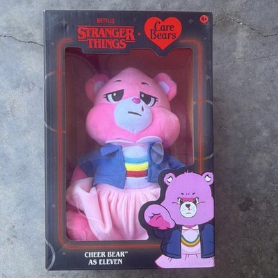 Care Bears Cheer Bear as Eleven Stranger Things Pink Plush Bear
