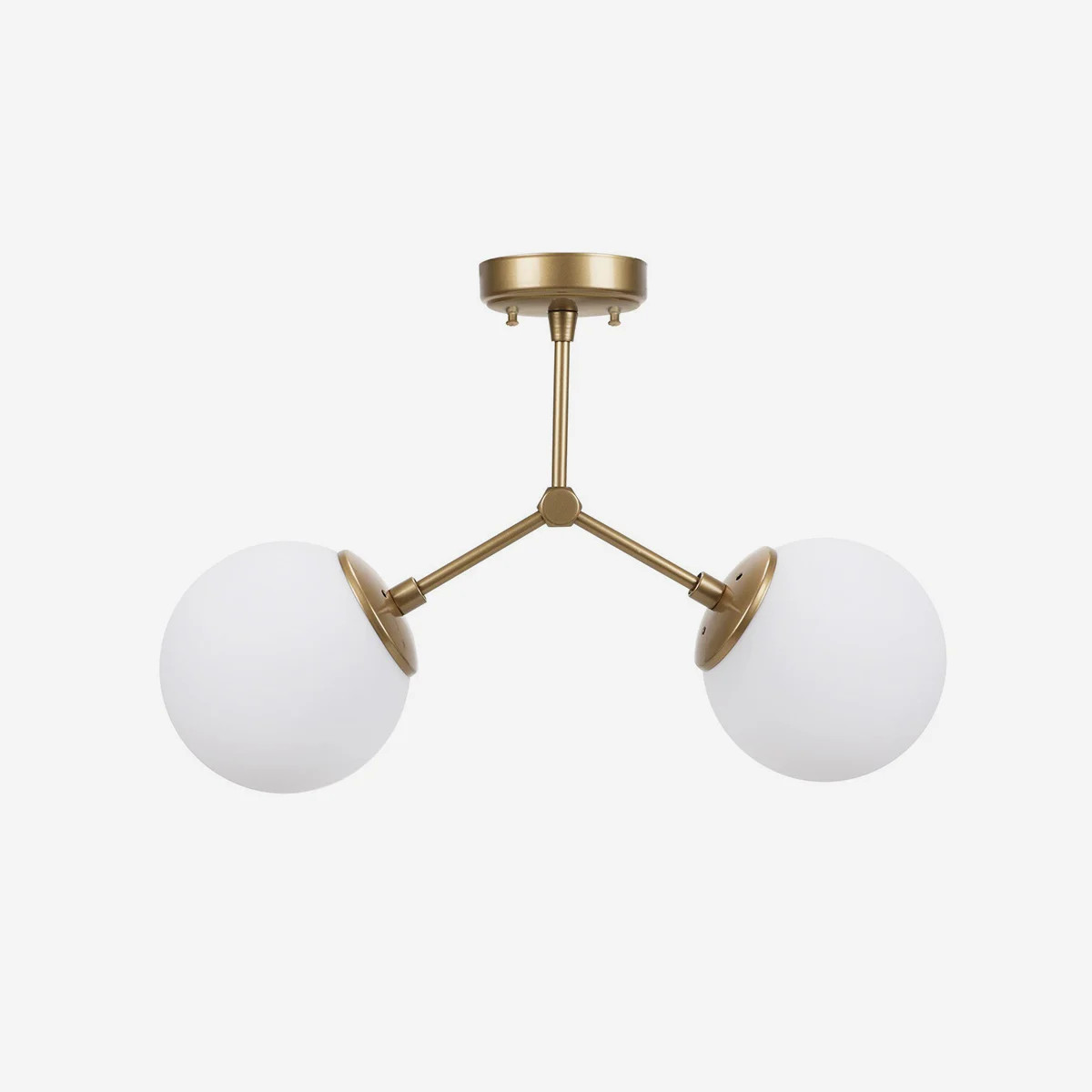Lampadaire Damar en métal et verre - Double éclairage pour salon cosy