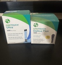 One Touch Ultra 100 Test strips factory Sealed boxes 1-31-2027  100 Lancets