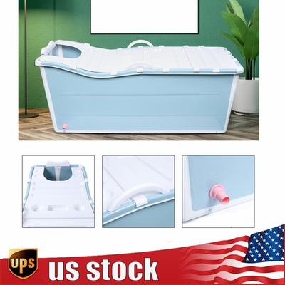 #ad #ad NEW Portable Folding Bathtub PP TPE Tub Outdoor Room Spa Bath Tub Home For Adult $124.29