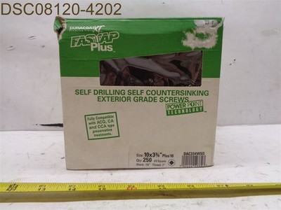 Qty=250: Fastap 10x3 3/4'' Self Countersinking Exterior Screws DAC334WSQ