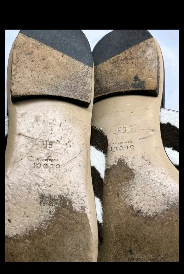 Sandalia de Verano GUCCI Pelo de Pony Cebra Rayas Hecha en ITALIA talla 8 Foto 4 de 4