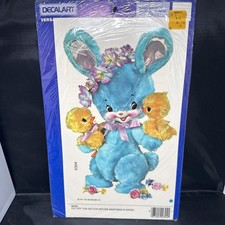 Calcomanías vintage Meyercord Decalart, patitos conejo conejito, extra grandes, nuevas 1981