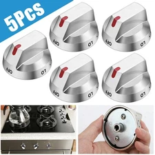 5 Pcs DG64-00473A Top Burner Control Knob Replacement for Samsung Gas Range Oven