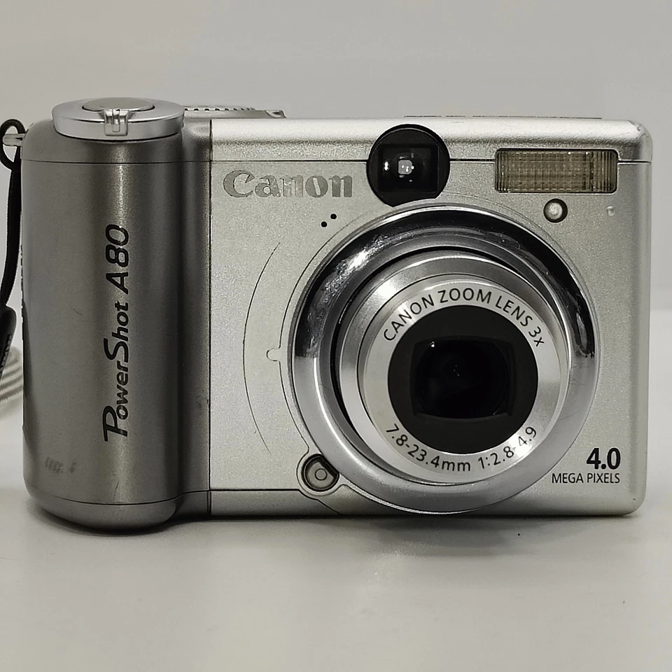 Canon Powershot A80 Silver Digital Camera 4 Mp 3 x Optical Zoom - Tested Working - Image 2 of 4