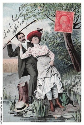 CAR-ADZP9-0525-ANIMALS - A Frog - A Man And His Scared Wife