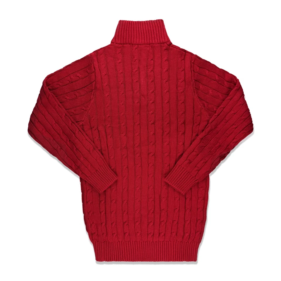 Polo Ralph Lauren Men's Premium 100% Cotton Cable-Knit Quarter-Zip Sweater - Image 4 of 4