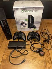 Xbox 360 slim, 250gb Console x2 Controllers Power & AV Cable And 8 Games