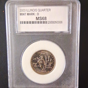 2003 Illinois State Quarter 25C D (Denver) Business Strike MS68 Graded