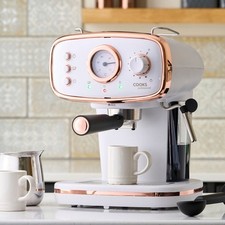 Retro Espresso Coffee Machine 15 Bar with Steam Wand Cooks Professional 8 Colour