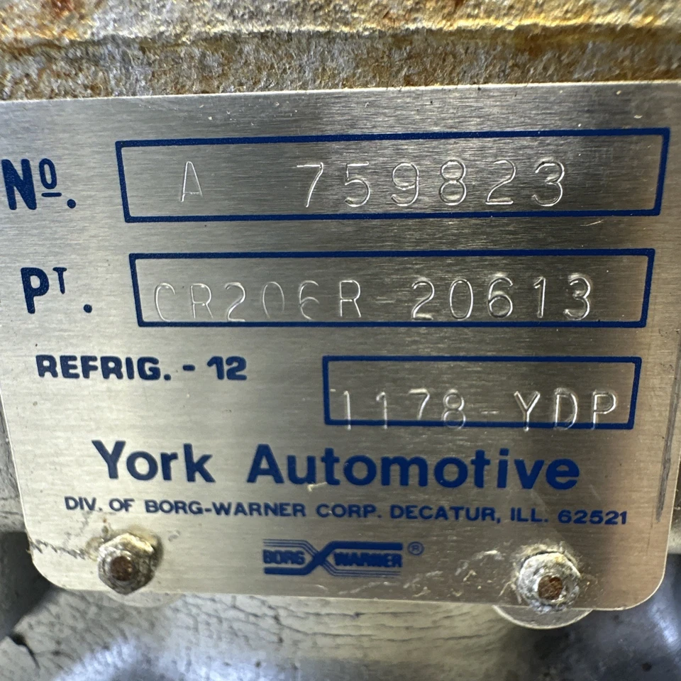 COMPRESSOR AC YORK OEM NOVO CR206R-20613 60 DIAS DE GARANTIA - Imagem 2 de 4