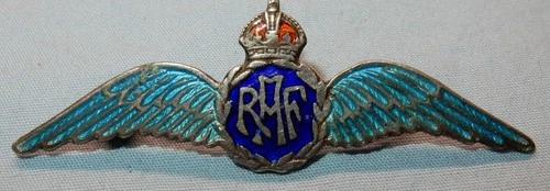 WW1 ROYAL AIR FORCE RAF MILITARY SILVER SWEETHEART BADGE WORLD WAR I - K/C