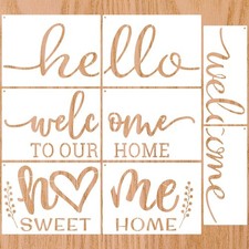 Door Mat Stencils Painting Reusable Welcome Home Templates Porch Wood Sign