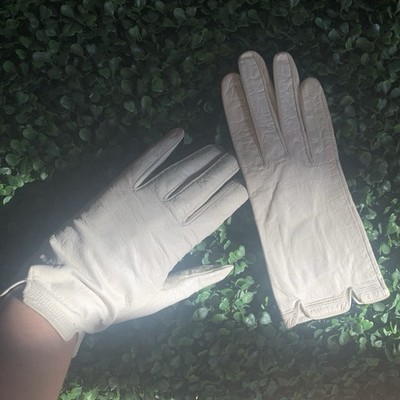 Vintage Mid Century Aris Of Paris French Soft Goat Leather Gloves 