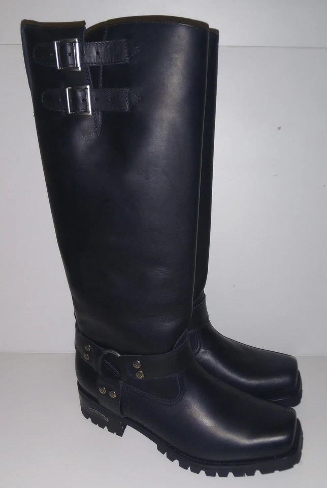 SENDRA Bikerboots Blues Negro Hochschaft Stiefel Leather Boots EUR Gr.45 schwarz - Bild 2 von 4