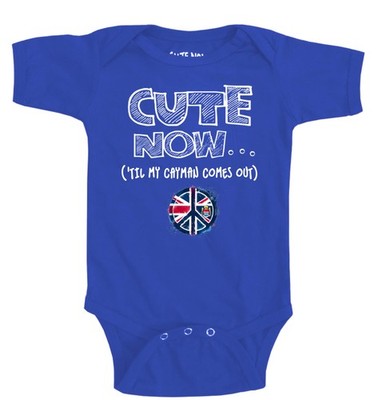 Cute Now... 'Til My Cayman Comes Out Peace Infant Baby Islands Flag Bodysuit