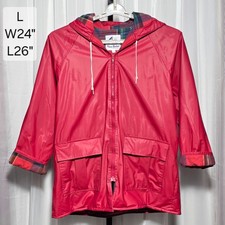 Misty Harbor Womens L Red Rain Jacket Slicker...