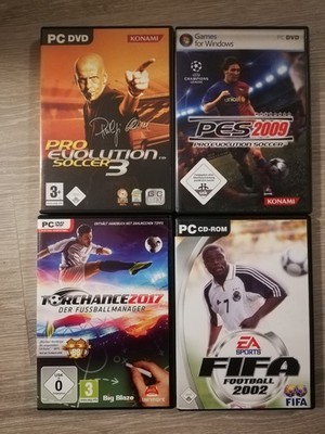 PC Fußball Spiele Sammlung Fifa, Pro Evolution Soccer 4 Stück