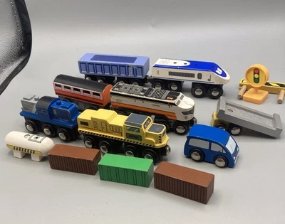 Wooden Trains For Thomas LOT Of 12 Trains & Magnetic Cargo pieces Imaginarium - Image 1 of 3