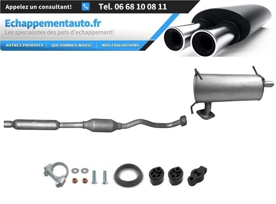 Échappement Peugeot 4007 2.4 125kW silencieux arrière en acier pour SUV 2007-2013