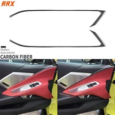 Real Carbon Fiber Window Lift Switch Panel Frame For Chevrolet Corvette C8 20-25