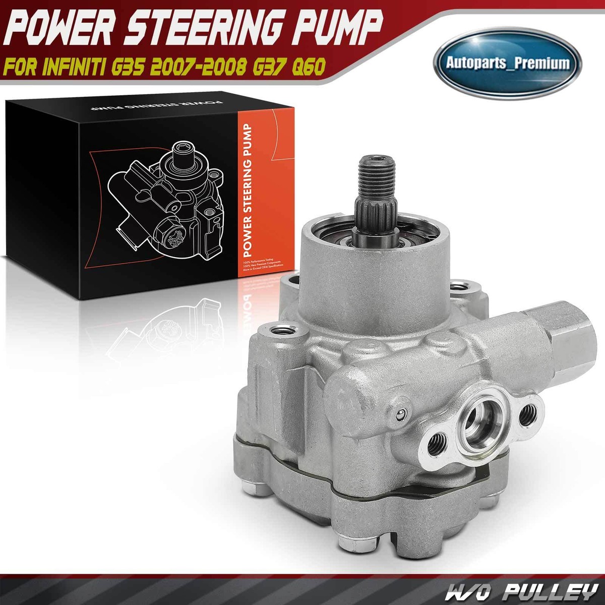 New Power Steering Pump for Infiniti G35 2007-2008 G37 2008 New Power Steering Pump for Infiniti G35 2007-2008 G37 2008