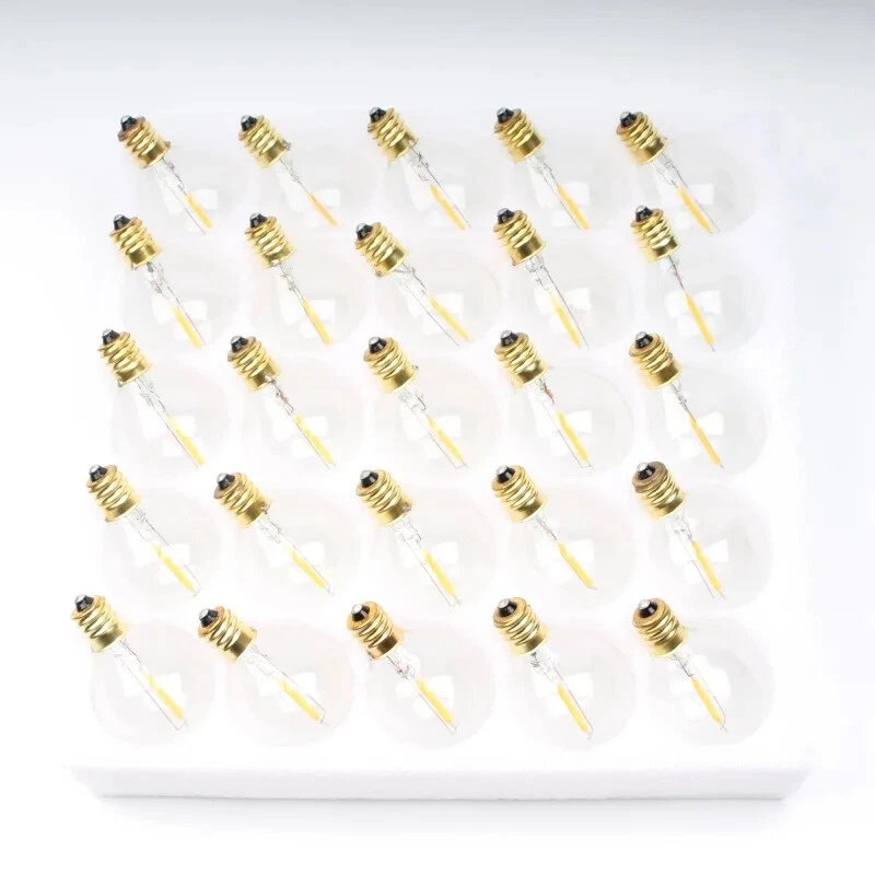25 PCS G40 Globe LED Replacement Bulbs 0.6W 220V~110V Warm White 2700K LED Lamp - Image 4 of 4