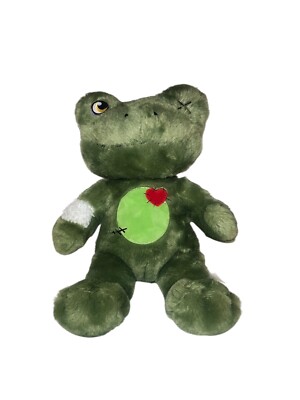 Build A Bear Zombie Frosch Halloween Spooky Zombie dunkelgrün 2023 weiches Plüschtier