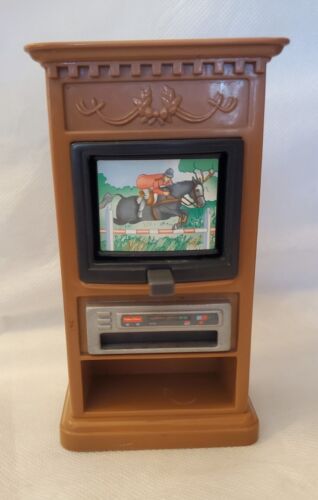 Fisher Price Loving Family 1999 TV VCR Tape Player Entertainment Center - Picture 1 of 7