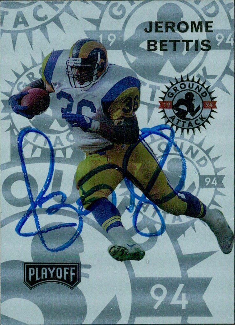 Jerome Bettis Autographed Signed Los Angeles Rams 1994 Playoff Card #246 JSA Authenticated 