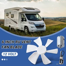 6" RV Vent Motor Bath Exhaust Fan Blade 12V Home Bathroom Mobile Home RV Motor