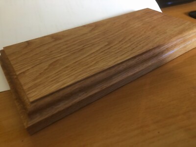 5 x 60 mm x 100 mm massiv Mahagoni, Eiche oder Schwarznuss Trophäe/Vitrine/Modellfuß