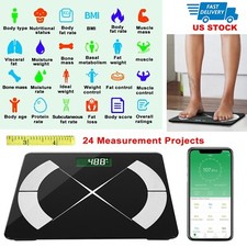 Bathroom Digital Body Weight Scale Body Composition Analyzer BMI iOS Android App
