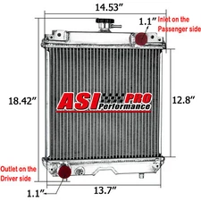 ASI Aluminum Radiator Fits Kubota U15 U17 U15-3 U17-3 Excavator RA221-42300
