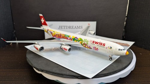 1/200 SWISS AIRBUS A340-300 SAN FRANCISCO FLOWER POWER GROOVY COLOR HB-JMJ EAGLE - Picture 4 of 9