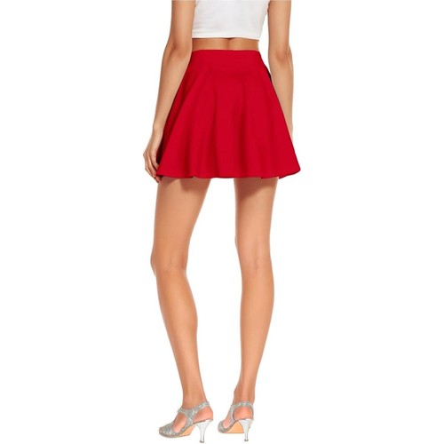 Girls Mini Flared Skater Skirt Elasticated Waist Stretchy Casual Everyday Wear - Picture 17 of 66
