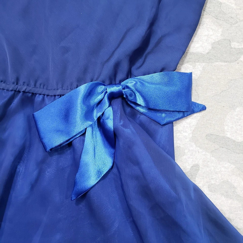 Camisón corto vintage Victoria Secret para mujer grande azul dorado etiqueta sin mangas... Foto 3 de 4