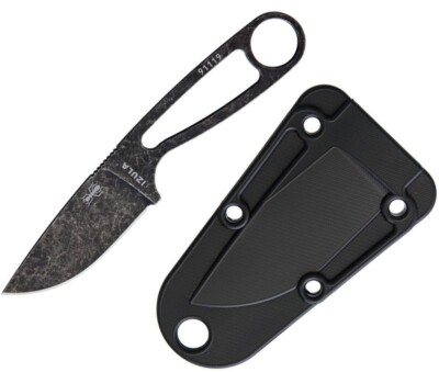 ESEE Izula Black Oxide Fixed Knife 2.63'' 1095HC Steel Blade 1-Piece Construction