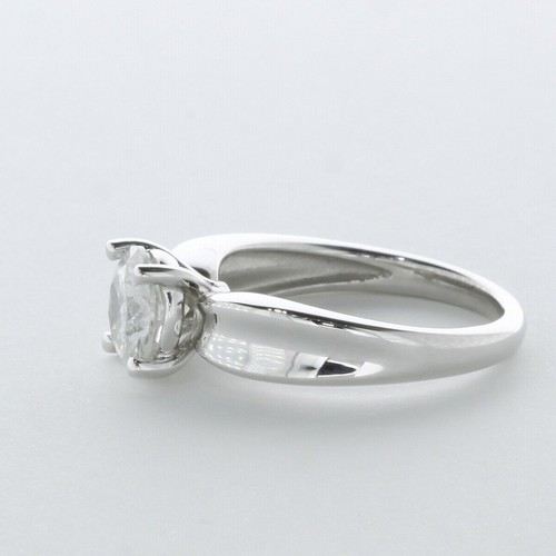 2.0 CT AGI NATURAL DIAMOND G/SI2 ROUND 14K REVERSE TAPERED BAND SOLITAIRE RING - Picture 4 of 7