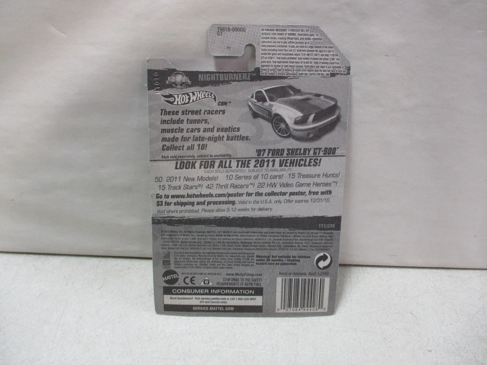 Ford Shelby GT-500 2007 Nightburnerz Hot Wheels Foto 2 de 2