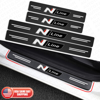 Fit N Line Car Door Plate Sill Scuff Anti Scratch 3D Decal Sticker Protector