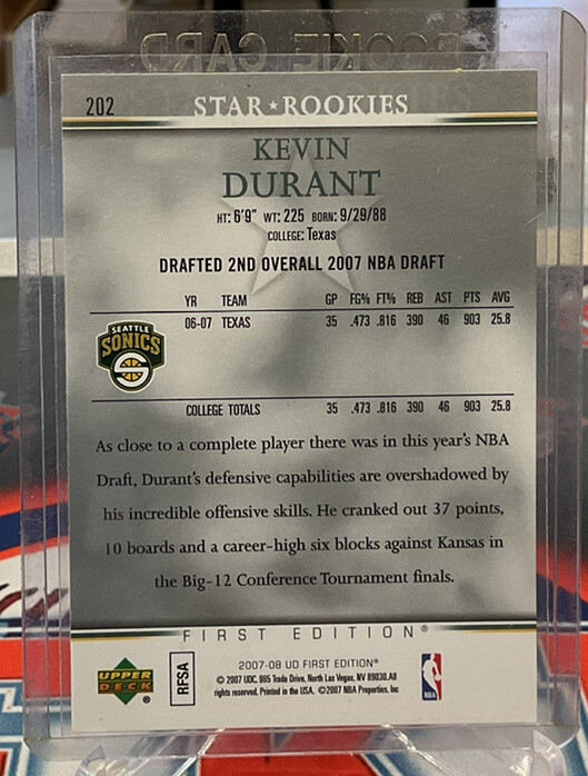 kevin durant first edition rookie card Amazon.com: Kevin Durant Rookie Card 2007-08 Fleer 86-87 Rookies #143 BGS 9  (9 9.5 9.5 8.5) : Collectibles & Fine Art main image 1
