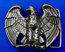 Patriotic American Eagle - Majestic Silver color cutout Belt Buckle by Avon