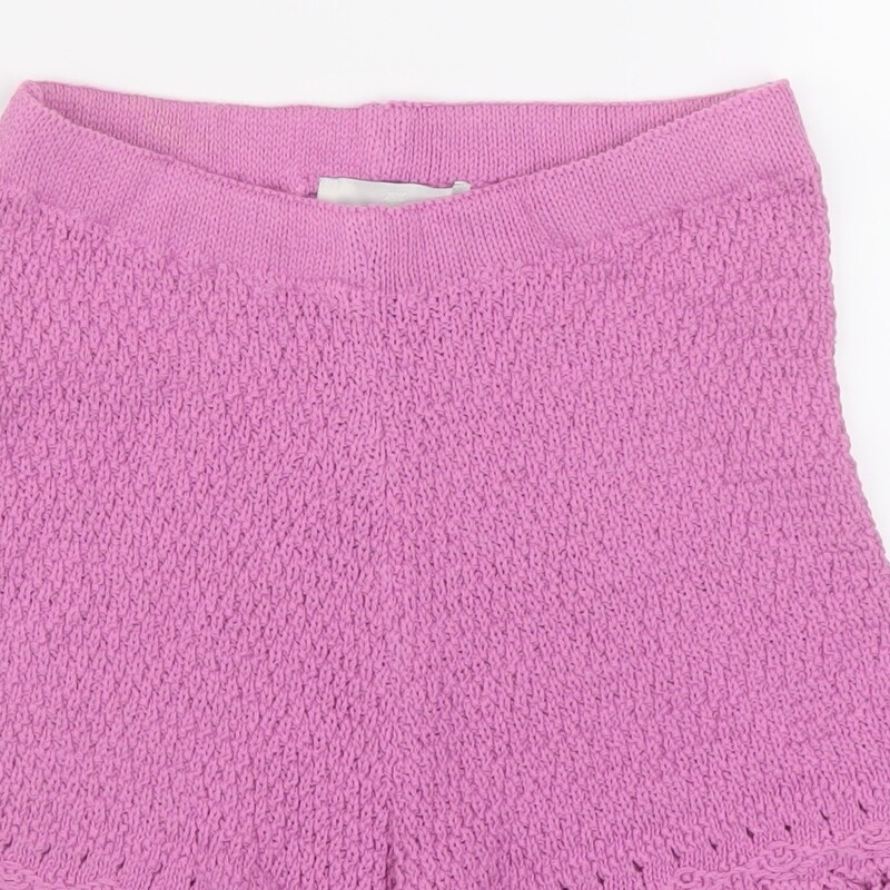 Pull&Bear Womens Purple Acrylic Basic Shorts Size… - image 5