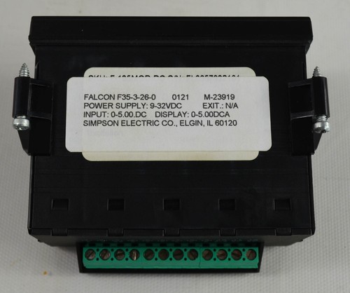 SIMPSON ELECTRIC FALXON F35-3-26-0 Digital Panel Meter 9-32VDC M-23919 - Picture 5 of 10