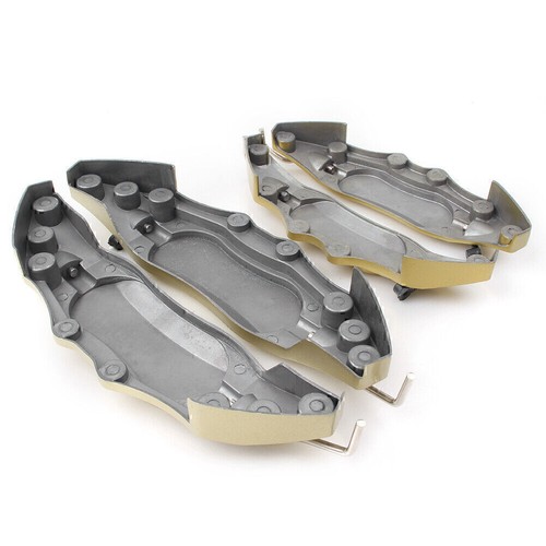 4pcs Car Metal 3D Universal Style Brake Caliper Cover Front&Rear Gold Motor - Picture 6 of 7
