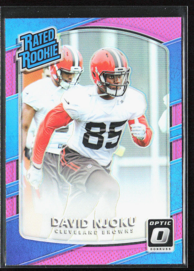 2017 Panini Donruss Optic David Njoku Pink Prizm #164 Cleveland Browns