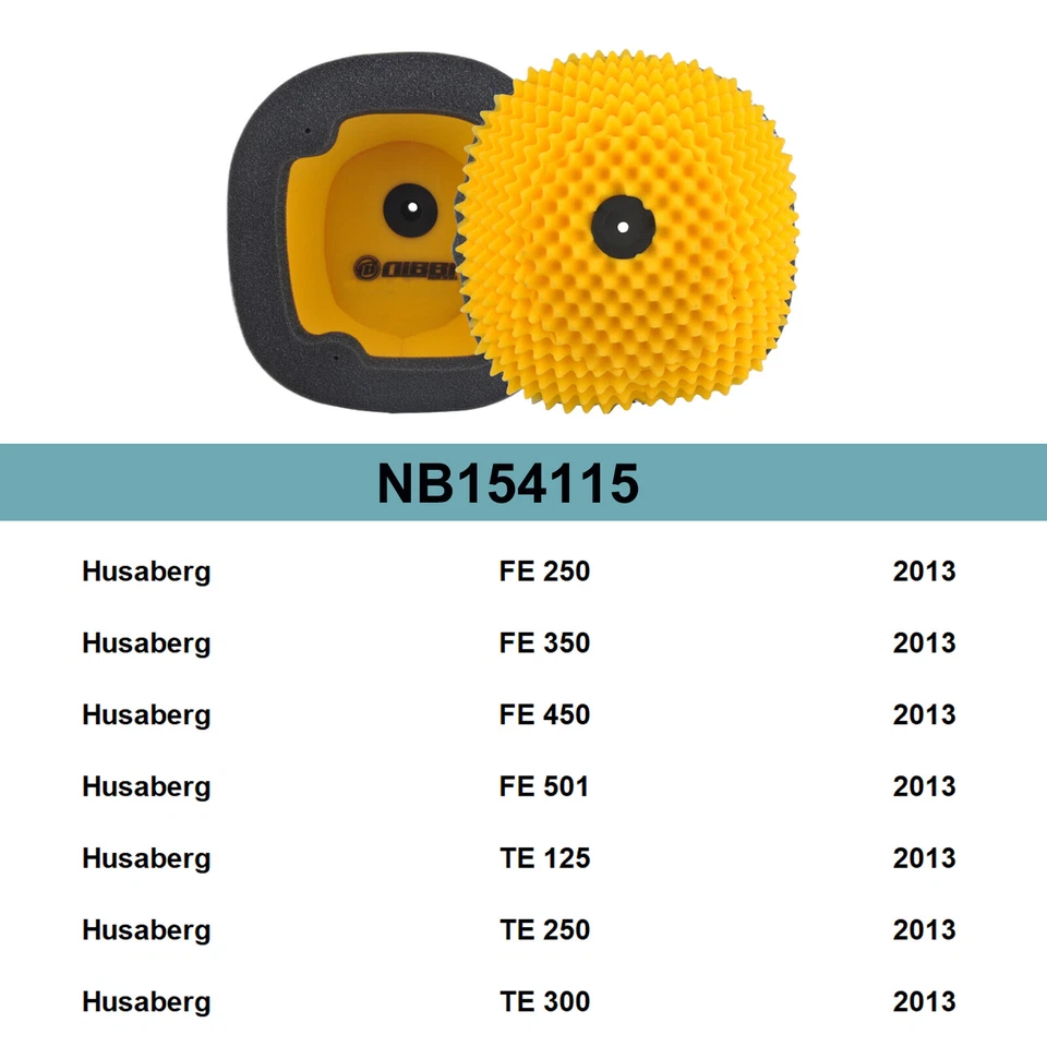 Limpiador de filtro de aire NIBBI para Husaberg FE250 FE350 FE450 FE501 TE125 TE250 TE300 Foto 2 de 4
